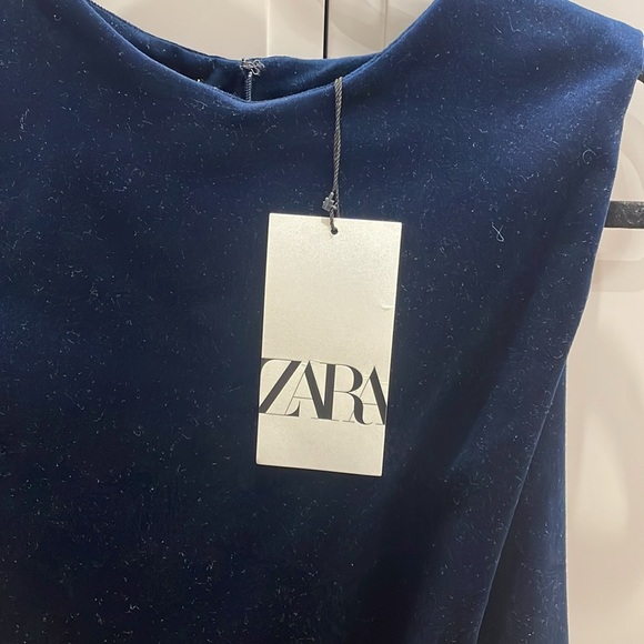 Zara midnight blue short shift dress - Picture 2 of 3